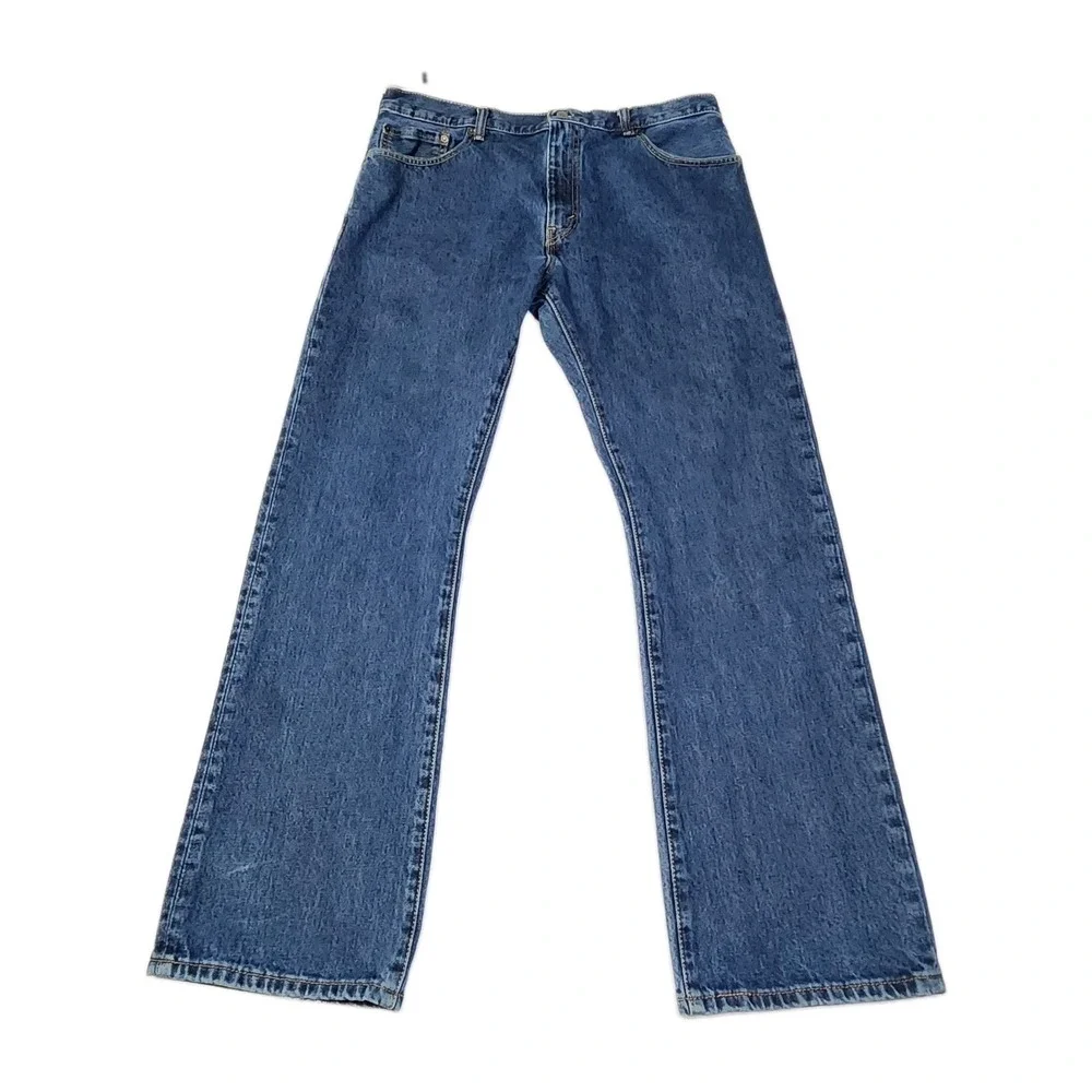Levi's 517 Boot Cut Jeans Men's 38x32 Blue Made In Mexico 2015 Cotton